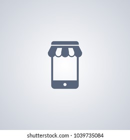 Online shopping icon, vector best flat icon on white background , EPS 10