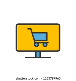 online shopping icon vector design. modern icon style