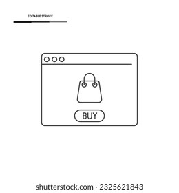 Online Shopping Icon Vector Design.