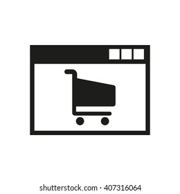 Online shopping icon. vector design. e-commerce symbol. web. graphic. JPG. AI. app. logo. object. flat. image. sign. eps. art. picture - stock vector