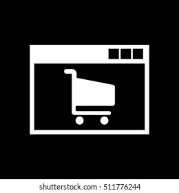 Online shopping icon. vector design. e-commerce, shopping symbol. web. graphic. JPG. AI. app. logo. object. flat. image. sign. eps. art. picture - stock vector