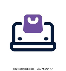 online shopping icon. vector dual tone icon for your website, mobile, presentation, and logo design.