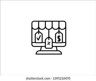 Online shopping icon vector eps 10 icon - Vector 