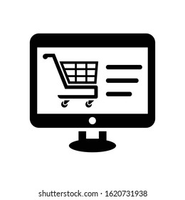 Online Shopping Icon, vector graphics
