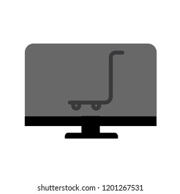 Online shopping icon. vector illustration
