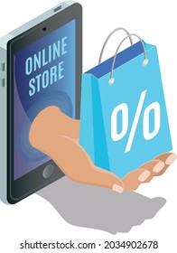 Online shopping icon vector illustration design