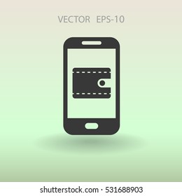 Icono de compras en línea. ilustración vectorial