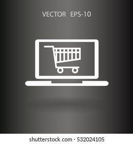 Online shopping icon. vector illustration