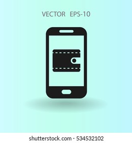 Online shopping icon. vector illustration