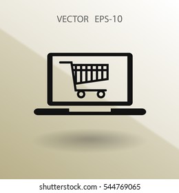 Online-Shopping-Icon. Vektorgrafik