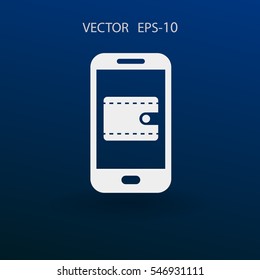 Icono de compras en línea. ilustración vectorial