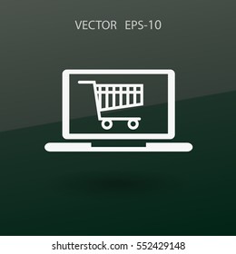Online shopping icon. vector illustration