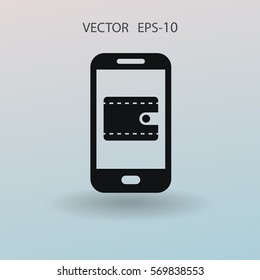 Online shopping icon. vector illustration