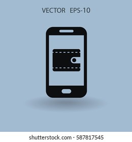 Icono de compras en línea. ilustración vectorial