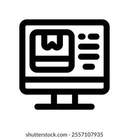 online shopping icon. vector line icon for your website, mobile, presentation, and logo design.