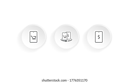 Online shopping icon. Vector on isolated white background. EPS 10