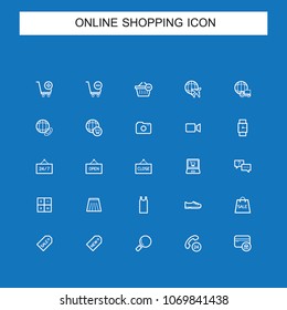Online shopping icons