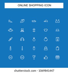 Online shopping icons