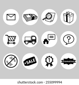Online shopping icons