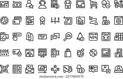 Online shopping icons High-Quality Vector Icons Collection with Editable Stroke. Ideal for Professional and Creative Projects.