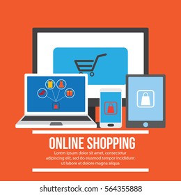 Online shopping illustration