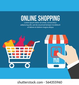 Online shopping illustration