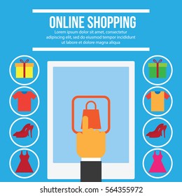 Online shopping illustration