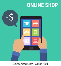 Online shopping illustration