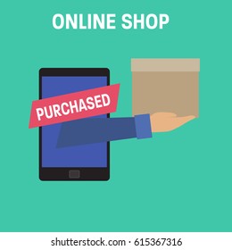Online shopping illustration