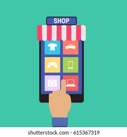 Online shopping illustration