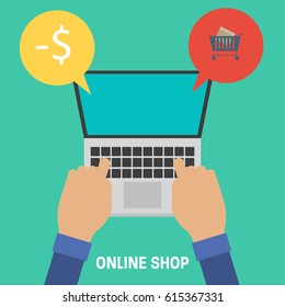 Online shopping illustration