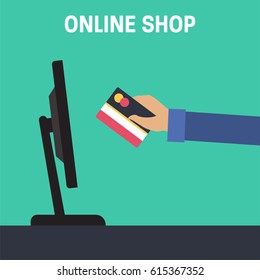 Online shopping illustration