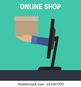 Online shopping illustration