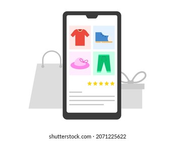 Online shopping illustration. Black friday shopping.