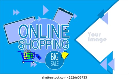 Online shopping. online shopping illustration. Can be used as a banner, website and application.