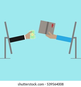 Online Shopping Illustration with payment method