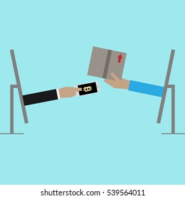Online Shopping Illustration with payment method