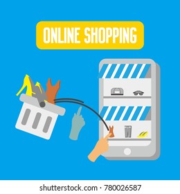 Online Shopping Illustration Vector
