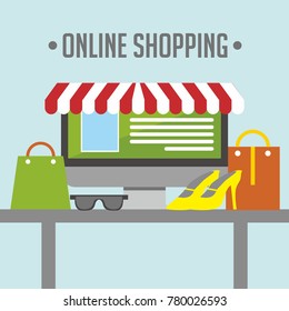 Online Shopping Illustration Vector