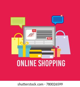 Online Shopping Illustration Vector
