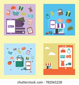 Online Shopping Illustration Vector