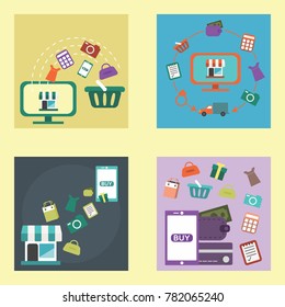 Online Shopping Illustration Vector