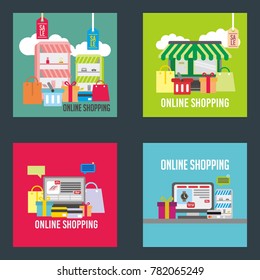 Online Shopping Illustration Vector