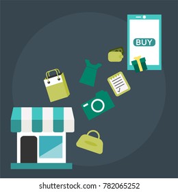 Online Shopping Illustration Vector