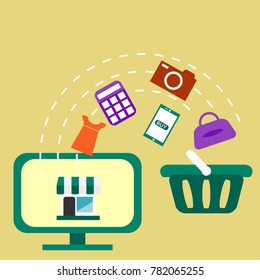 Online Shopping Illustration Vector
