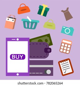 Online Shopping Illustration Vector