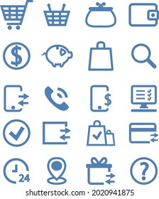 Online shopping, illustration, vector on a white background.