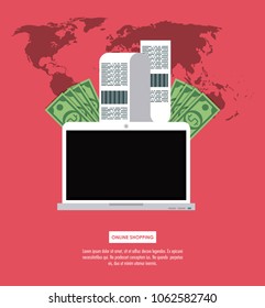 Online shopping infographic