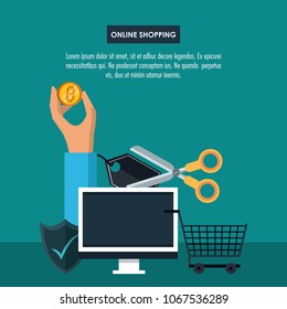 Online shopping infographic