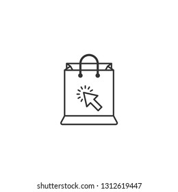 Online shopping isolated icon. - VECTOR